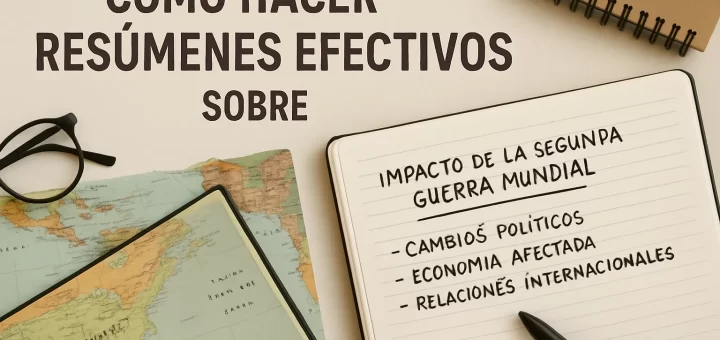 cómo hacer resúmenes efectivos sobre Impacto de la Segunda Guerra Mundial en América Latina