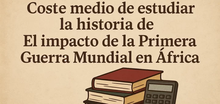 coste medio de estudiar la historia de El impacto de la Primera Guerra Mundial en África