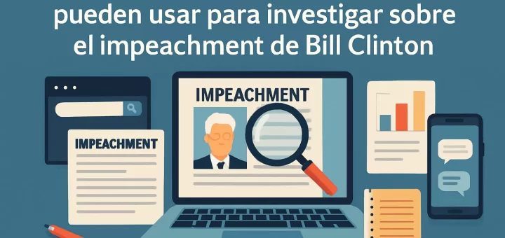 qué herramientas digitales se pueden usar para investigar sobre El impeachment de Bill Clinton