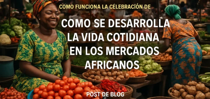 cómo funciona la celebración de Cómo se desarrolla la vida cotidiana en los mercados africanos